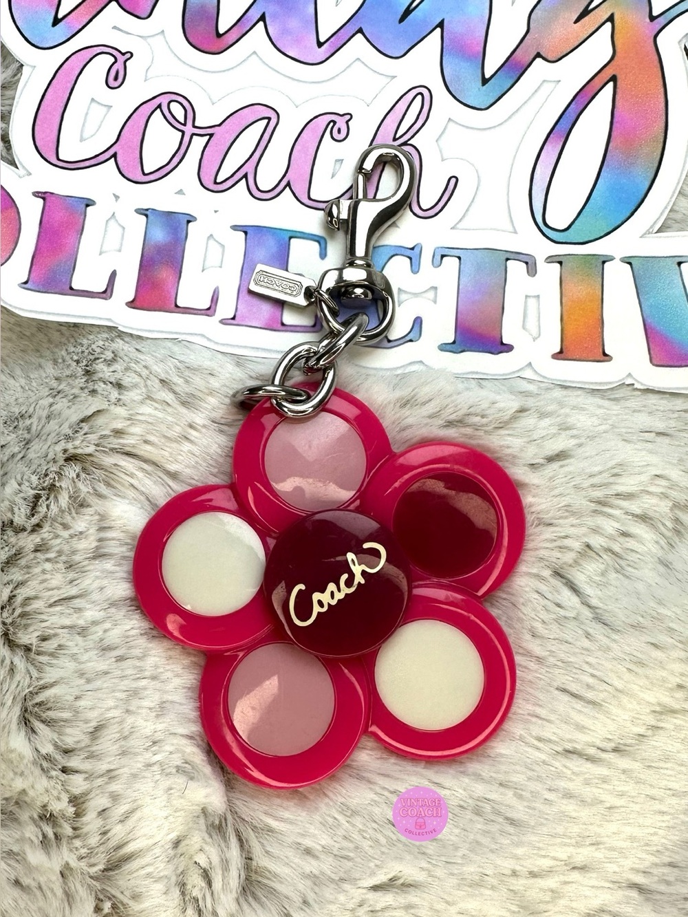 Coach enamel flower charm